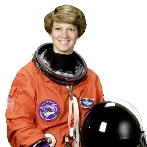 The astronaut portrait with the background removed